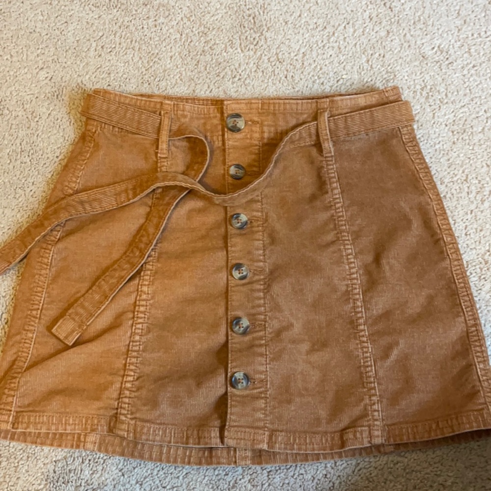 american eagle button up skirt